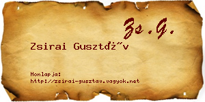 Zsirai Gusztáv névjegykártya